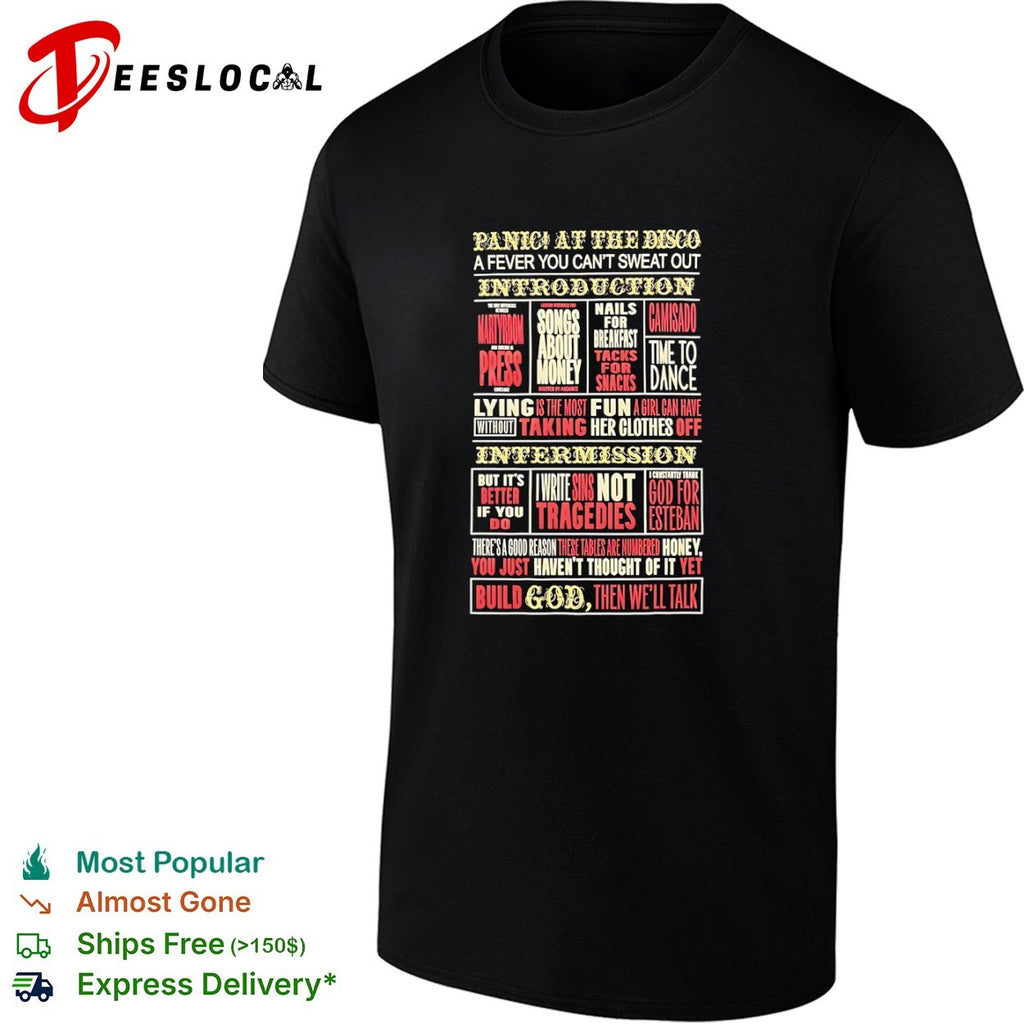 Panjc a fever you cannot sweat out tracklist lyrics concert tour shirt