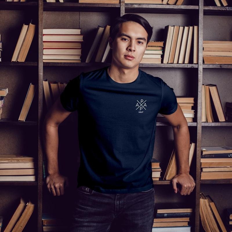 Papa Cross T-shirt Navy Personalized With Name Hoodie, T-shirt and sweater Sweatshirt | TeeBloomCo.com