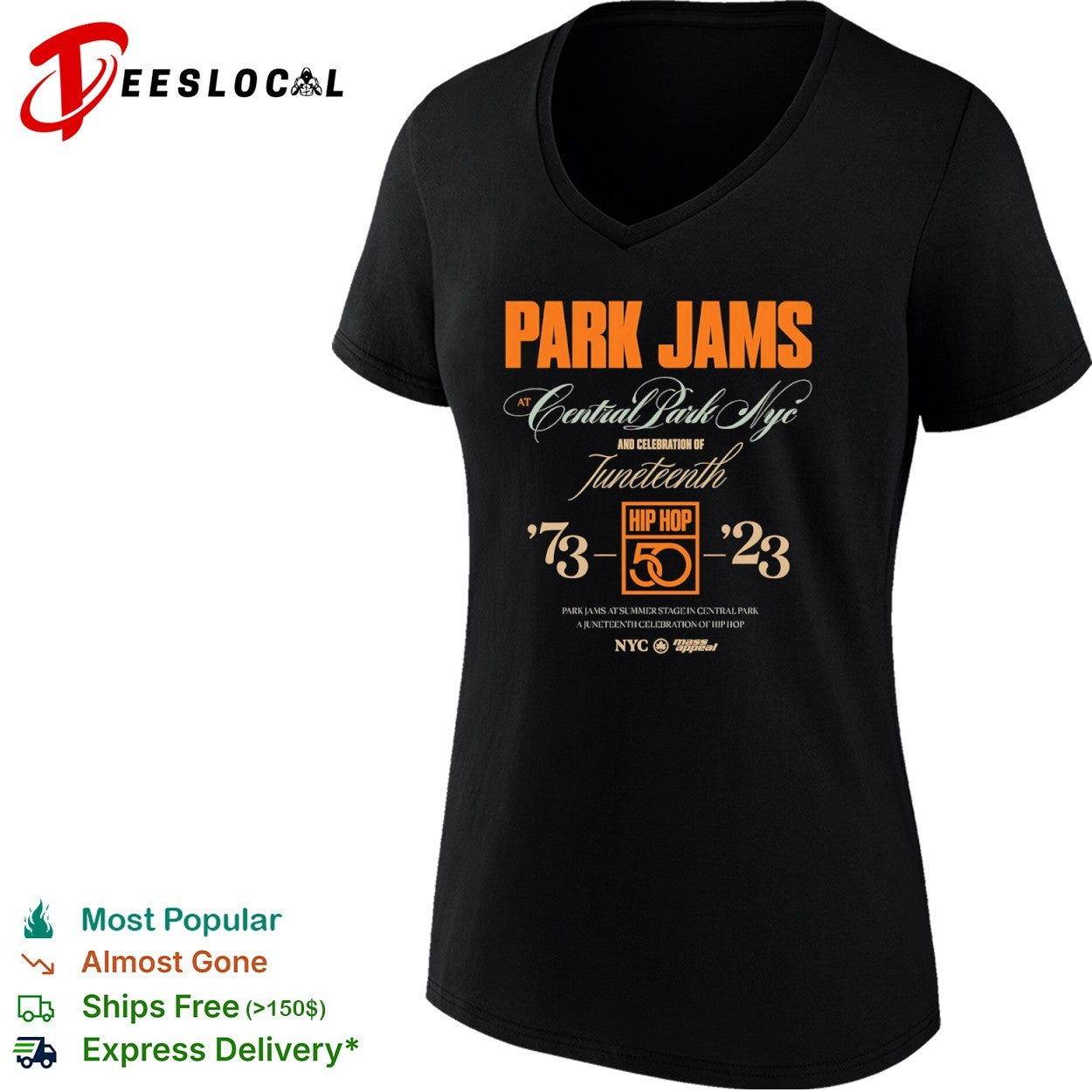Park Jams Central Park NYC Juneteenth 1973 2023 Hip Hop 50 Summer Stage Mass shirt