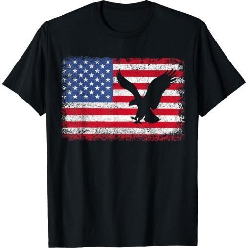 Patriotic Eagle 4th of July USA American Flag T-Shirt Made in USA Hoodie, Sweatshirt | TeeBloomCo.com