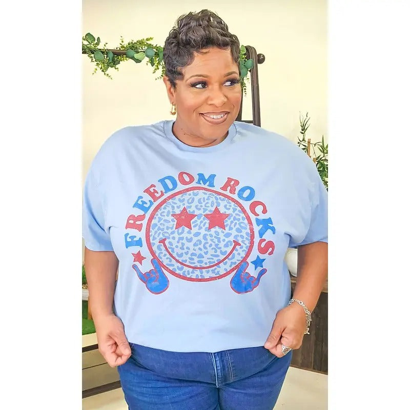 Patriotic Freedom Rocks Graphic Shirt Hoodie, Sweatshirt | TeeBloomCo.com