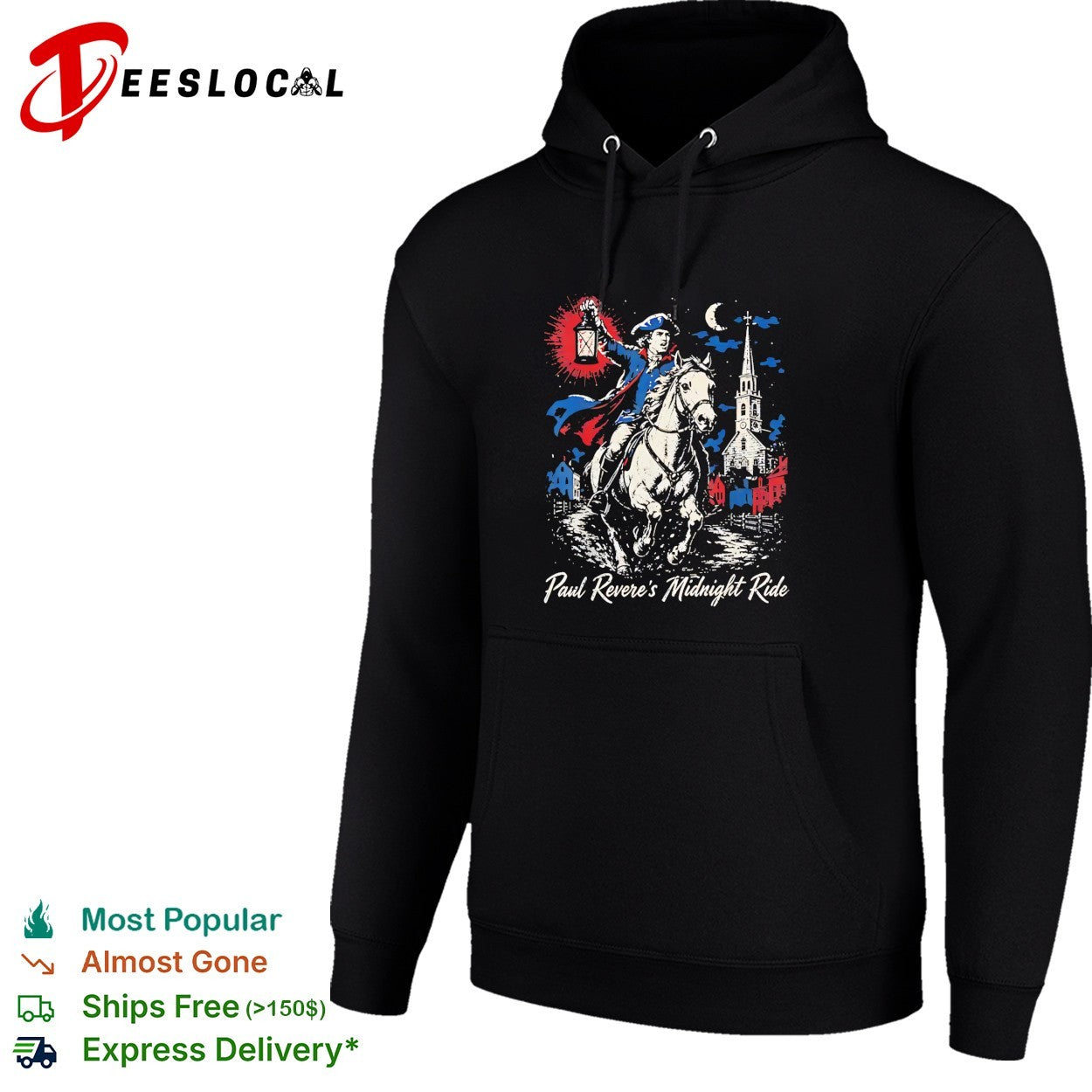 Paul Revere Midnight Ride American Revolutionary War Patriotic Historical Art shirt