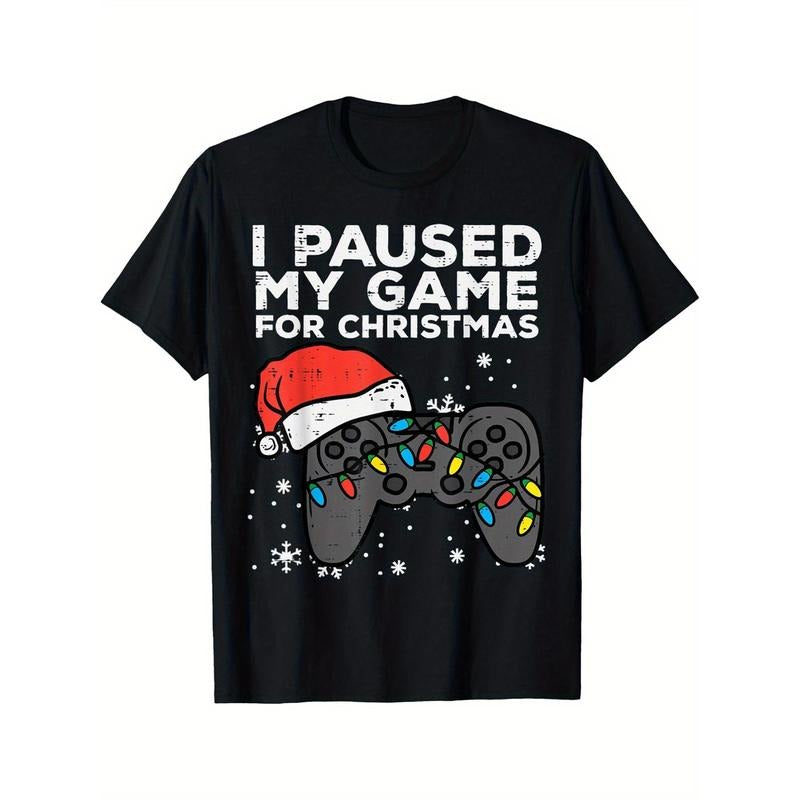 Paused My Game Christmas Gamer Xmas Men Boys Kids Youth Teen T-Shirt made in usa Hoodie, Sweatshirt | TeeBloomCo.com