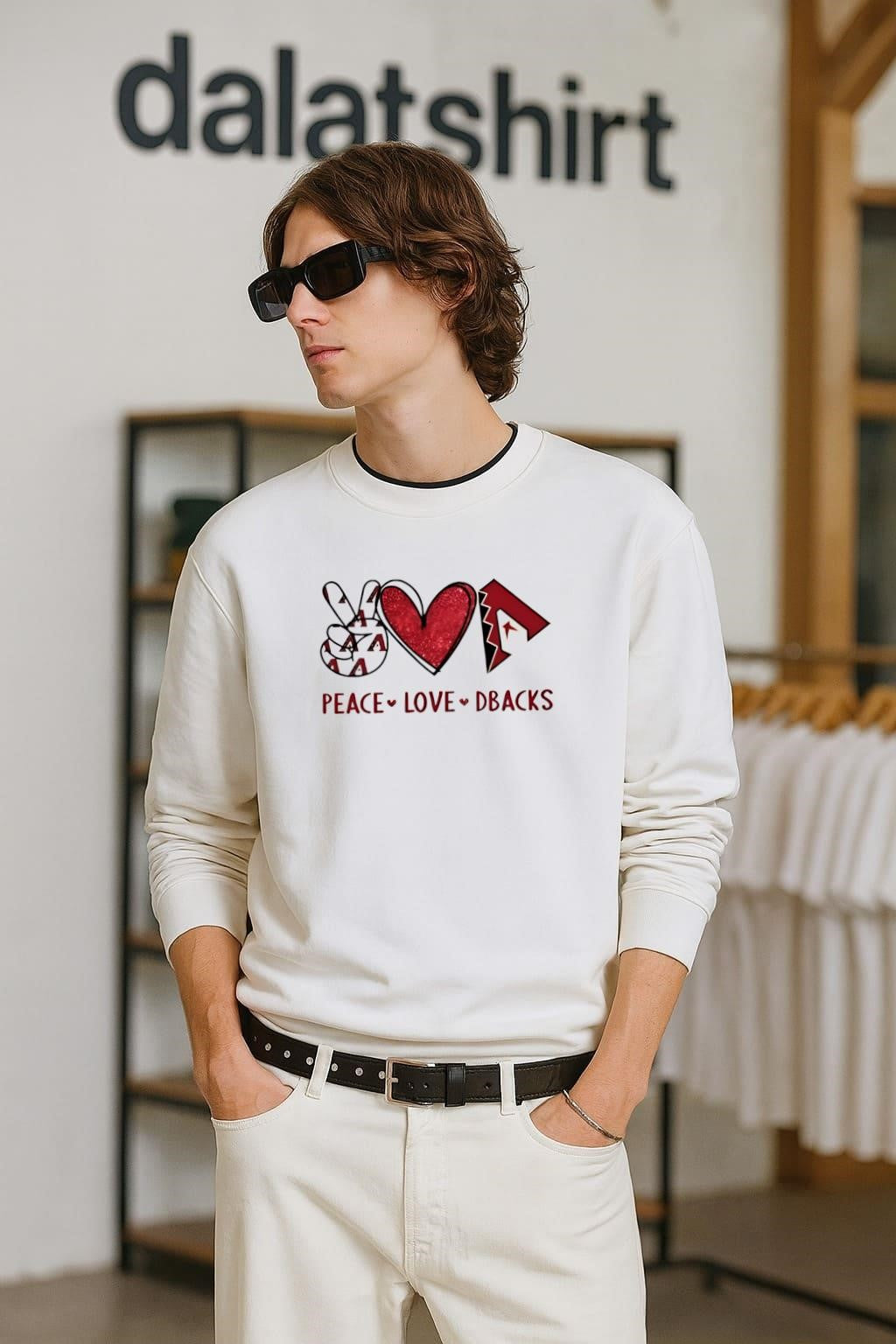 Peace Love Dbacks Arizona Baseball Fan Graphic shirt