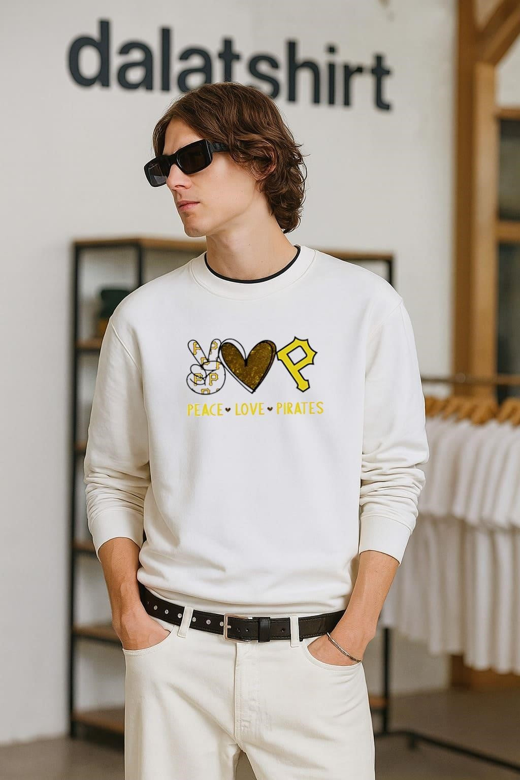 Peace Love Pirates Pittsburgh Baseball Hand Heart Graphics shirt
