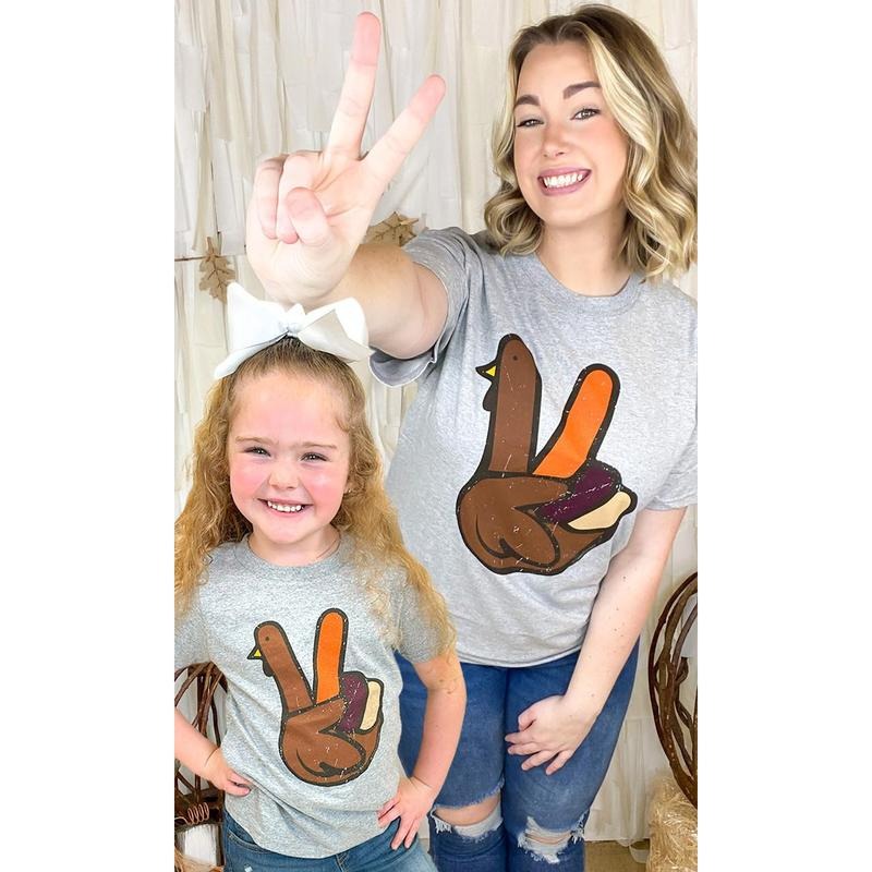 Peace Sign Turkey Thanksgiving T-Shirt Hoodie, Sweatshirt | TeeBloomCo.com