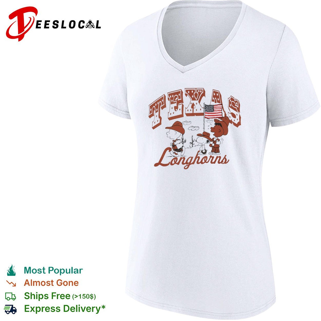 Peanuts Charlie Brown Snoopy Franklin Texas Longhorns NCAA Shirt
