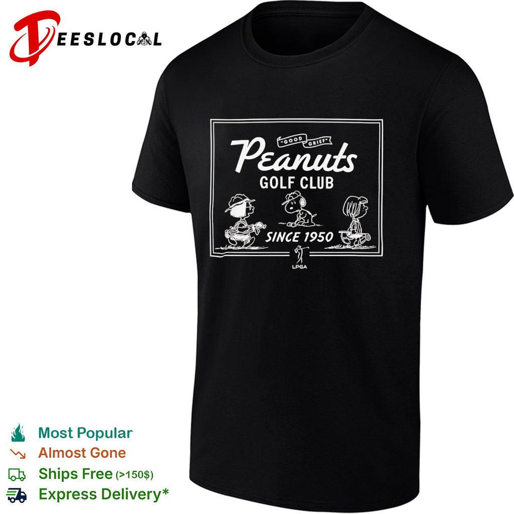 Peanuts Golf Club Good Grief Since 1950 Snoopy Charlie Brown Lucy shirt