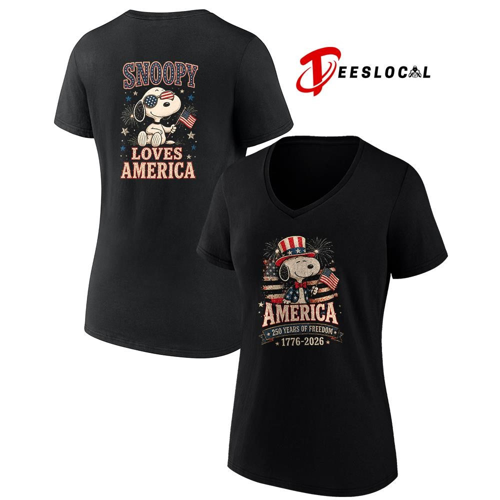 Peanuts Snoopy America 250 years of freedom loves America shirt