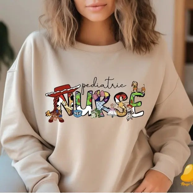 Pediatric Nurse Sweatshirt, Pediatric Nurse Gift, Peds Nurse Sweatshirt, Cute Christmas Nurse Sweater, PICU Pediatric...