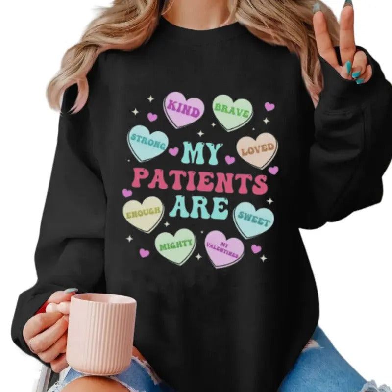 Pediatric Nurse Valentine Sweatshirt, Pediatric Valentines Day Gift, Peds Nurse Gift, Picu Rn Vday Tee, Unisex Crewneck...