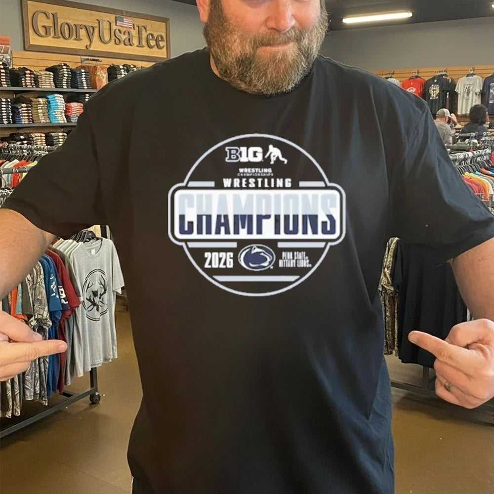 Penn State Nittany Lions 2026 Big Ten Wrestling Tournament Champions T-Shirt