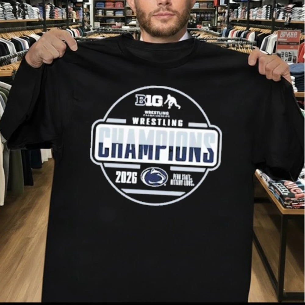 Penn State Nittany Lions 2026 Big Ten Wrestling Tournament Champions T-Shirt