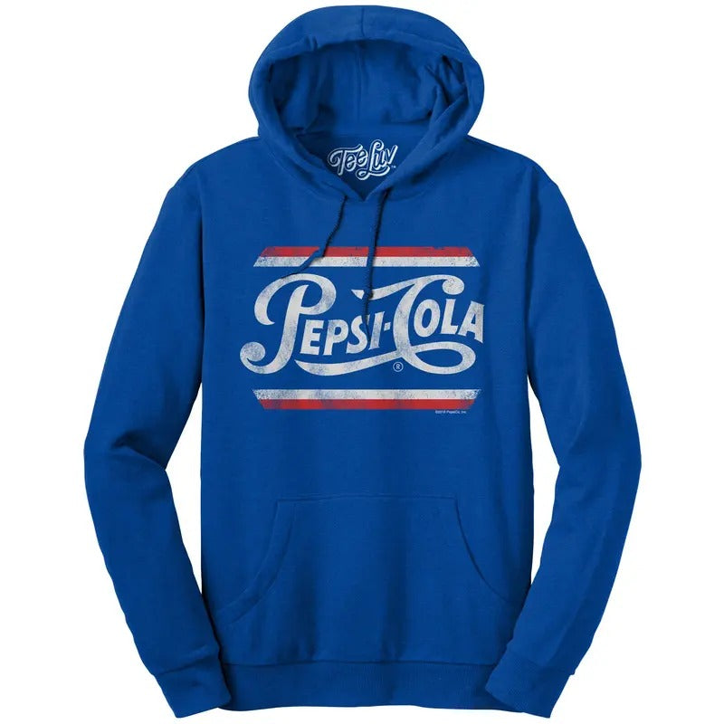 Pepsi Cola Pullover Hooded Sweatshirt - Blue T-Shirts, Hoodie | TeeBloomCo.com