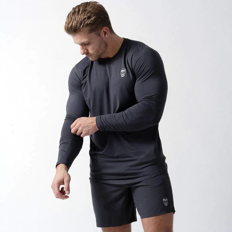 Performance Long Sleeve Shirt - Obsidian Fabric Menswear Top Hoodie, Sweatshirt | TeeBloomCo.com