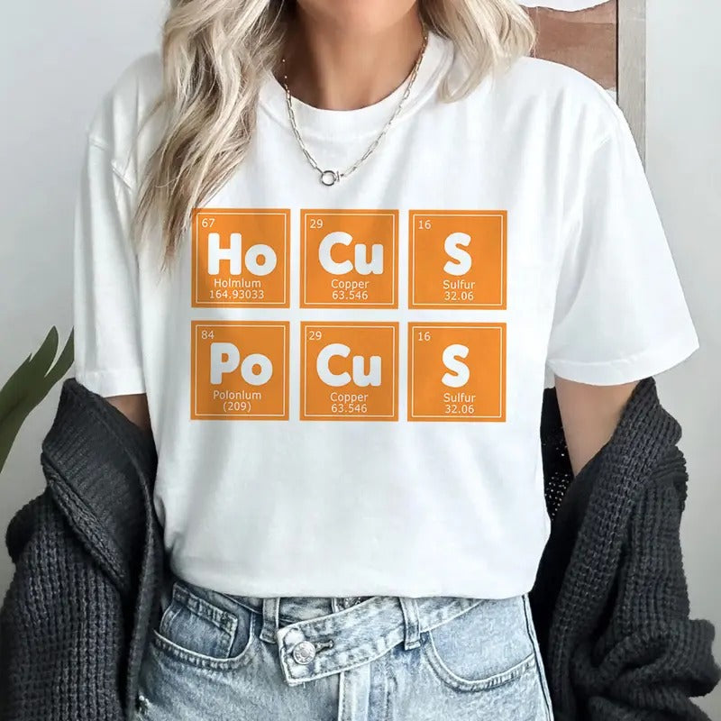Periodic Table Of Chemistry Halloween Shirt Hocus Pocus Movie Lovers Shirt Hoodie, Sweatshirt | TeeBloomCo.com