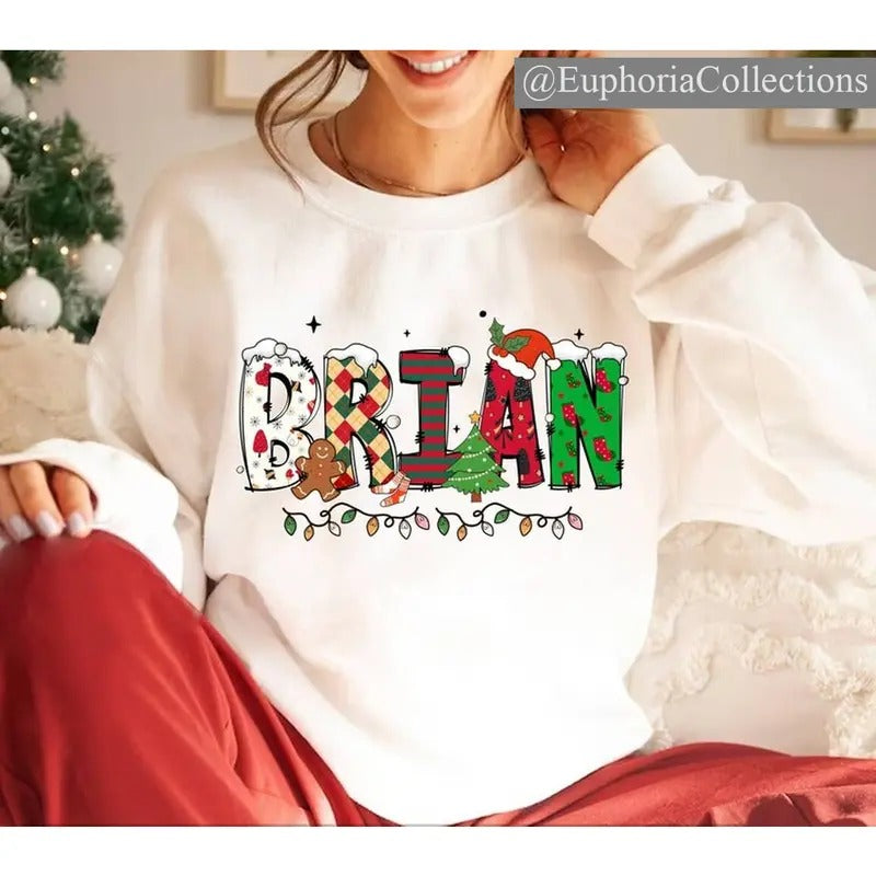 Personalized Christmas Name Family Shirt, Christmas Crew Shirt, Family Outfit, Christmas Gifts , Global Trending Outfits...