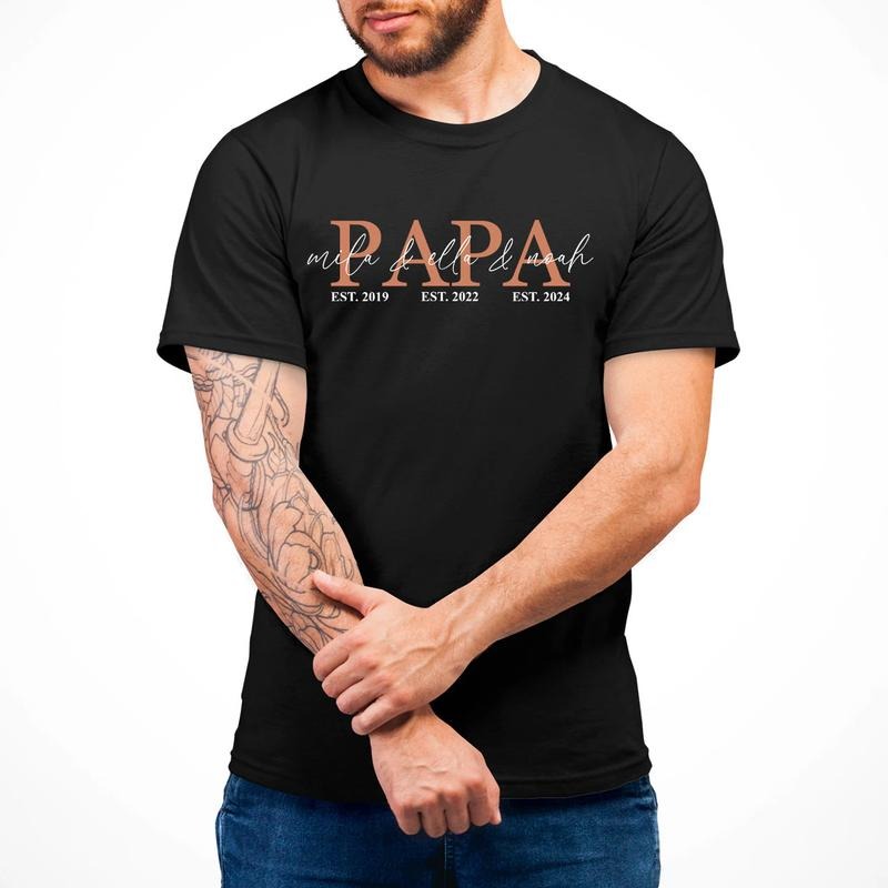 Personalized Dad Shirt with Child's Names and Year, Gift for Father, New Dad Gift, Father's Day Gift, Expectant Dad...
