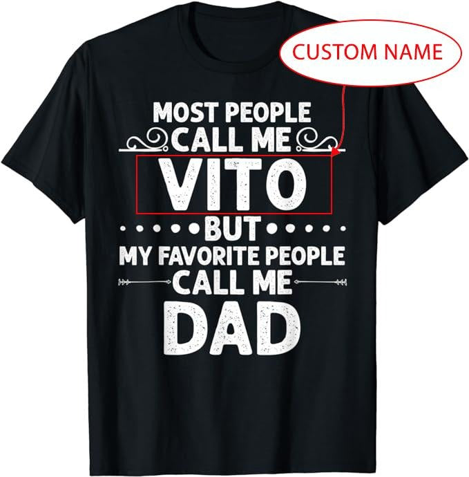 Personalized T-Shirt Gifts For Dad ,Gift Name Funny Father's Day Personalized Men Dad T-Shirt Menswear Top Underwear...