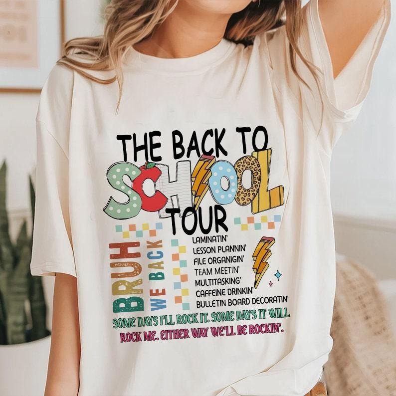 Petthouse The Back To School Tour Shirt, Bruh We Back T Shirt, Back To School T Shirt, Teacher T Shirt, School Doodles...