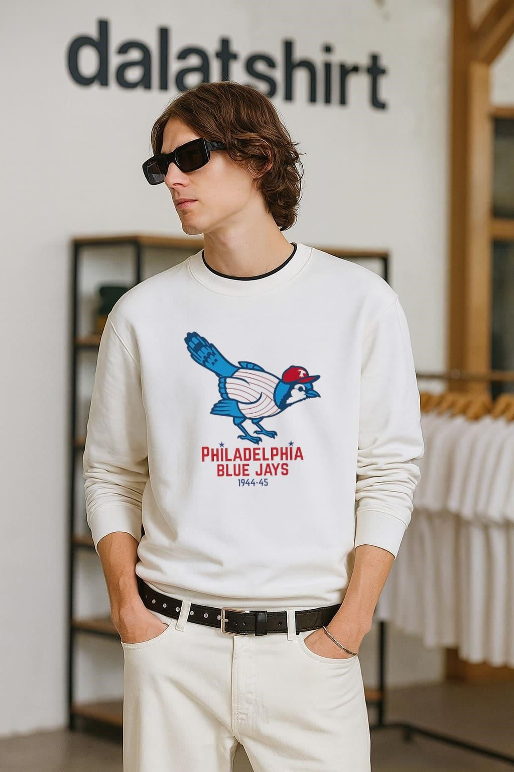 Philadelphia Blue Jays 1944-45 Bird Wearing Baseball Cap shirt