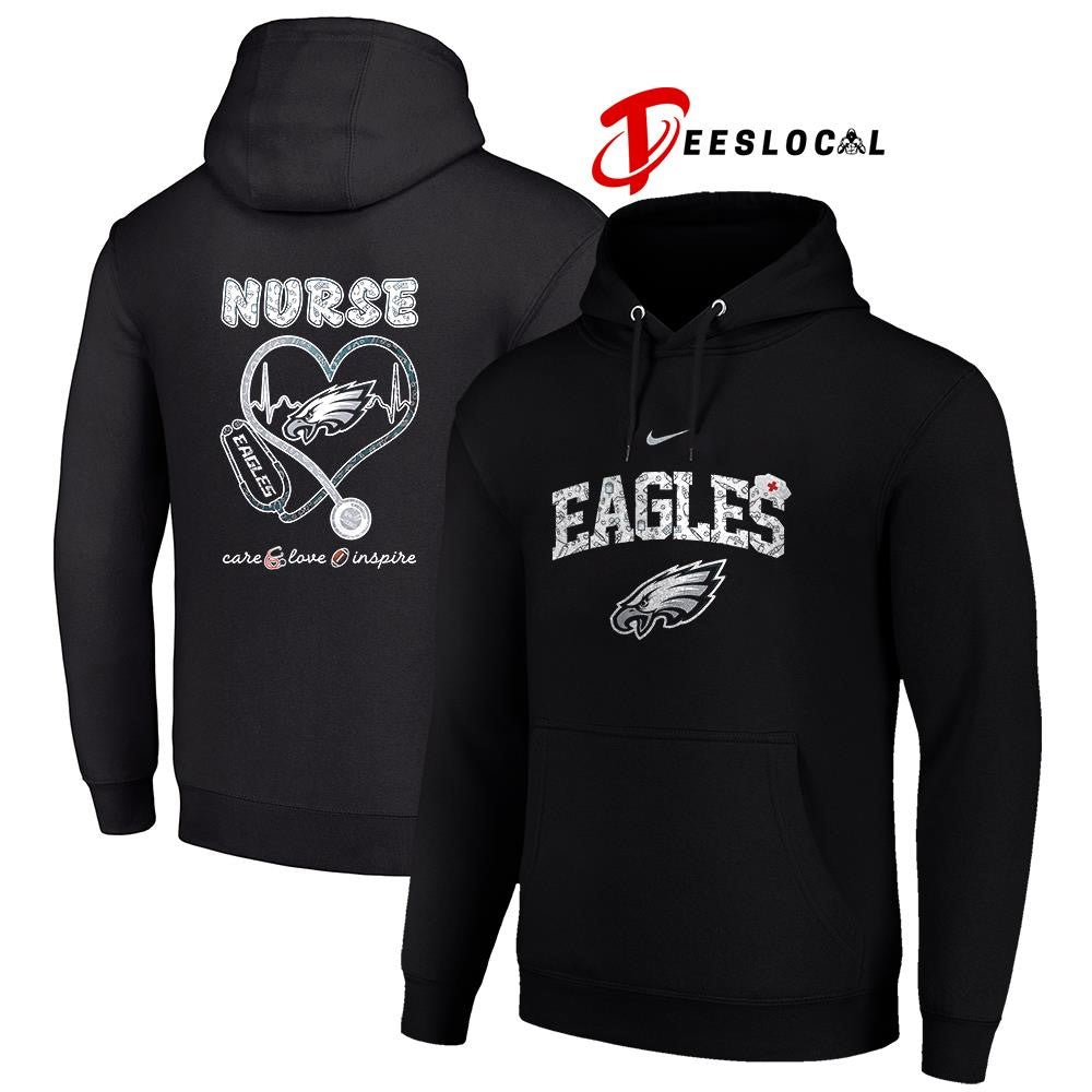 Philadelphia Eagles x Nurse care love inspire logo shirt