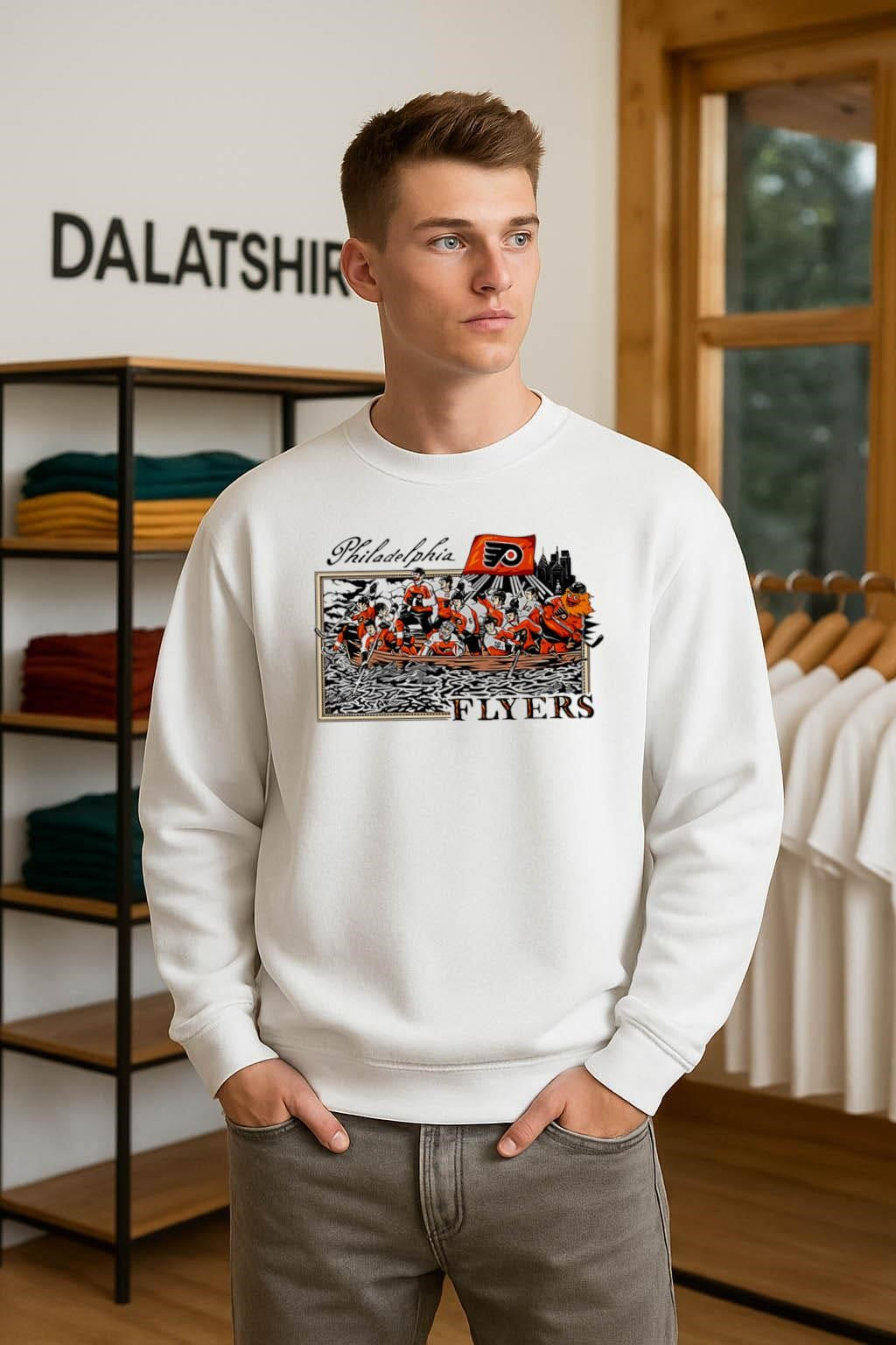 Philadelphia Flyers 25th Year Hockey Team Boat Logo shirt