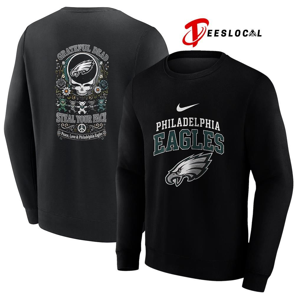 PhiladelphiaEaglesxGratefulDeadstealyourfacepeacelovelogoshirt