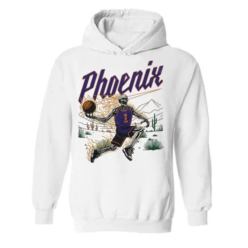 Phoenix Basketball Shirt - Graphic Tees - Skeleton Shirt - Merch Tee - Gift Shirt - Bootleg Shirt