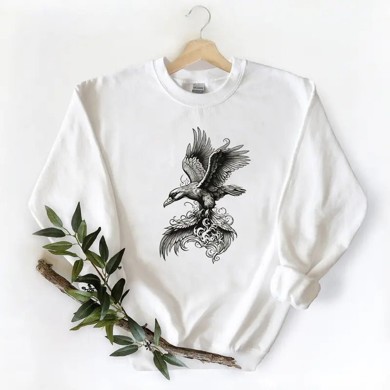 Phoenix Rising With A Duck Unisex Tshirt Sweatshirt Hoodie, for duck hunters, husbands and Mallard duck lovers