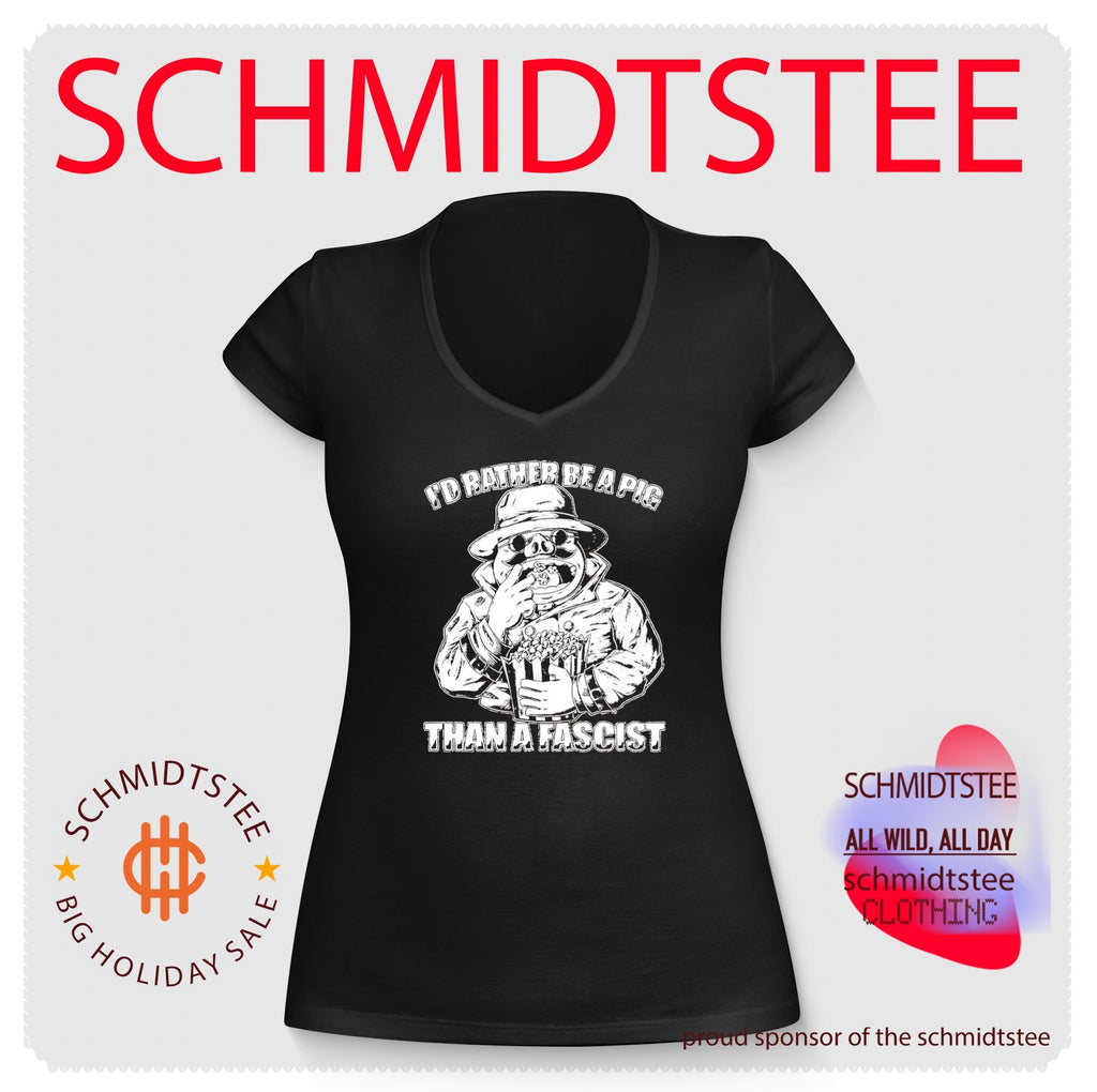 Pig Eating Popcorn I’d Rather Be a Pig Than a Fascist shirt