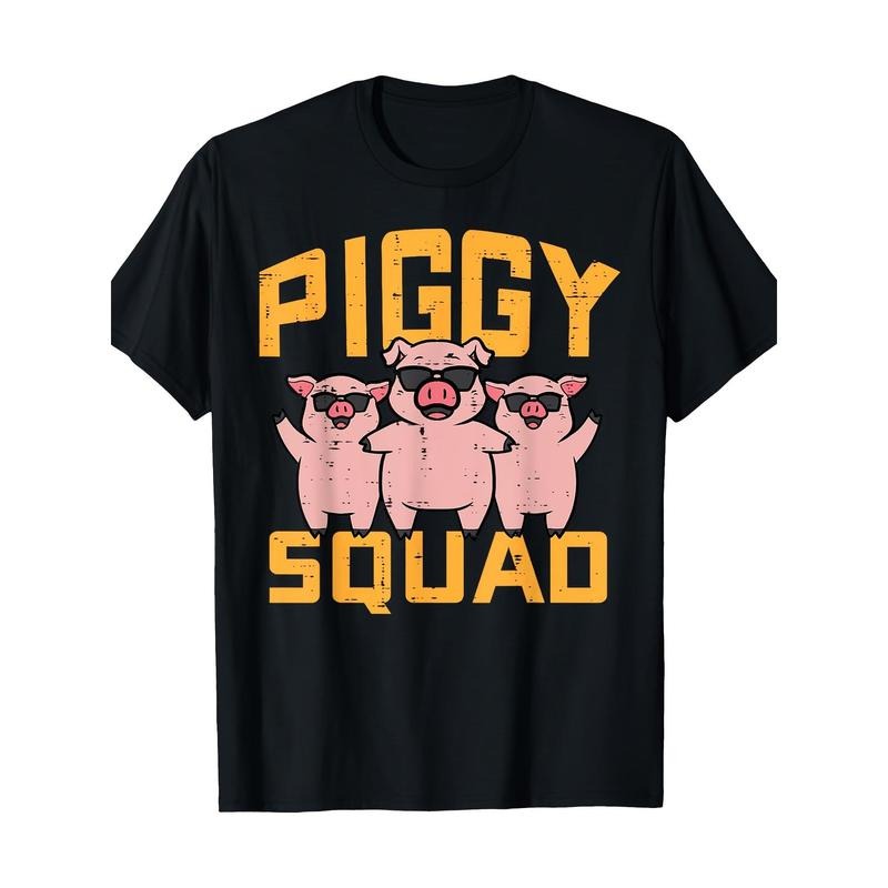 Pig Lover Piggy Squad Hog Farmer Crew Swine T-Shirt-100% Cotton  made in usa Hoodie, Sweatshirt | TeeBloomCo.com