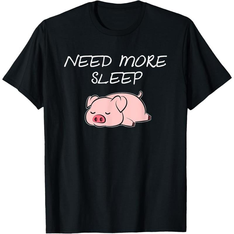 Pig Need more Sleep Pajama for Bedtime T-Shirt made in usa Hoodie, Sweatshirt | TeeBloomCo.com
