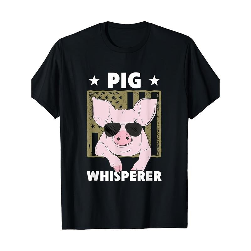 Pig Whisperer Funny Pig Design Hog Farmer T-Shirt100% Cotton  made in usa T-Shirts, Hoodie, Sweatshirt | TeeBloomCo.com