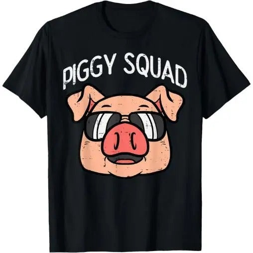 Piggy Squad Funny Pig Farmer Hog Farm Animal Men T-Shirt Made in USA Hoodie, Sweatshirt | TeeBloomCo.com