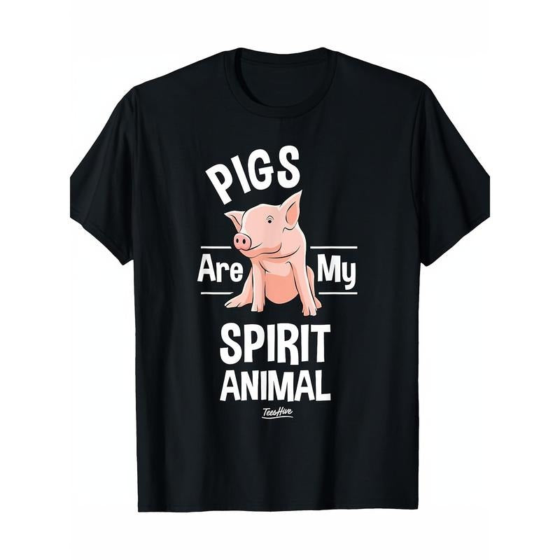 Pigs Are My Spirit Animal T-Shirt -  100% Cotton made in usa Hoodie, Sweatshirt | TeeBloomCo.com