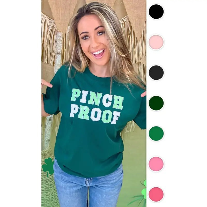 Pinch Proof St Patricks Day Sequin Graphic T-Shirt Hoodie, Sweatshirt | TeeBloomCo.com