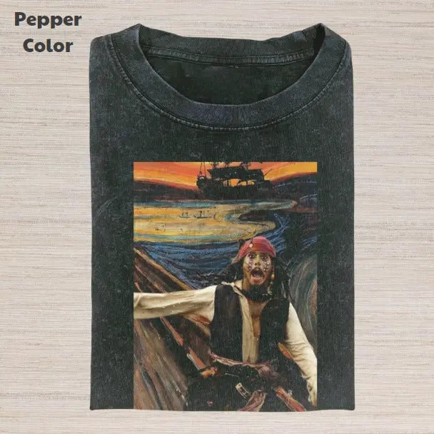 Pirates of the Caribbean Vintage Graphic Tee, Jack Sparrow T-Shirt, Movies Tee, Unisex Meme Cringe Funny Dumb Shirt,...