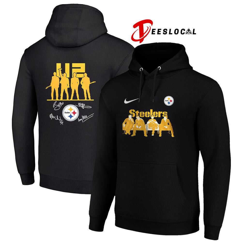 Pittsburgh Steelers x U2 band signature silhouette shirt ]Pittsburgh Steelers x U2 band signature silhouette shirt