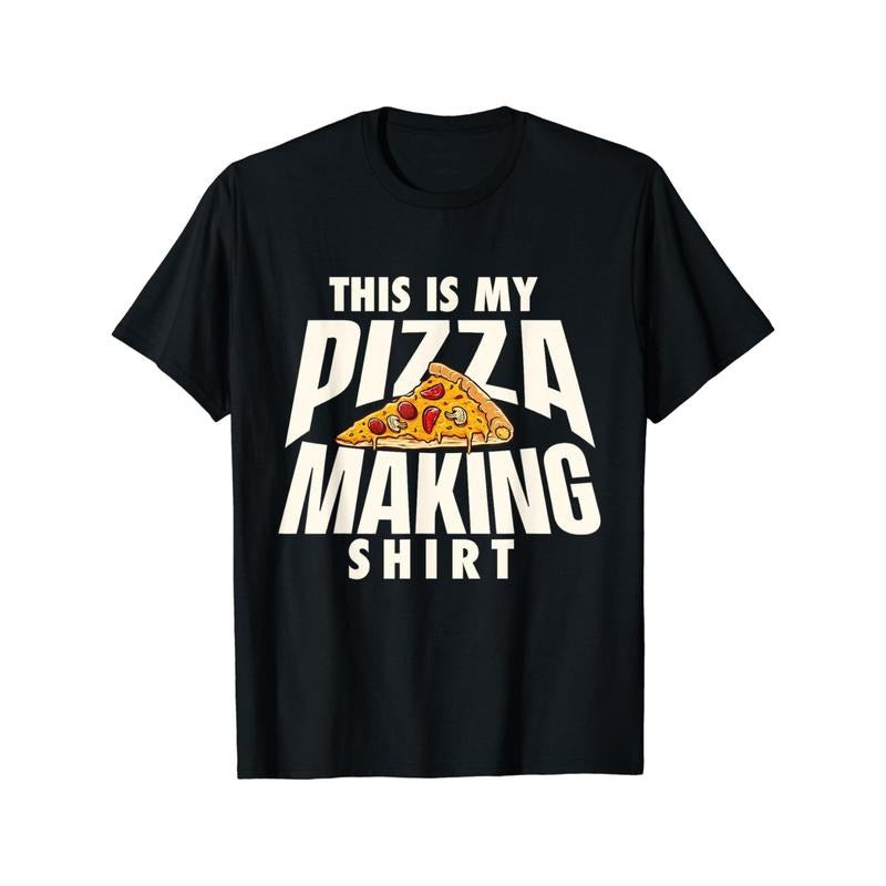 Pizza Lover's Delight: Men's Cotton T-Shirt with Unique Pizza Print