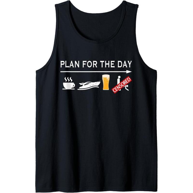 Plan For The Day Coffee Boating Beer Sex Funny Boating Shirt Tank Top made in usa Hoodie, Sweatshirt | TeeBloomCo.com