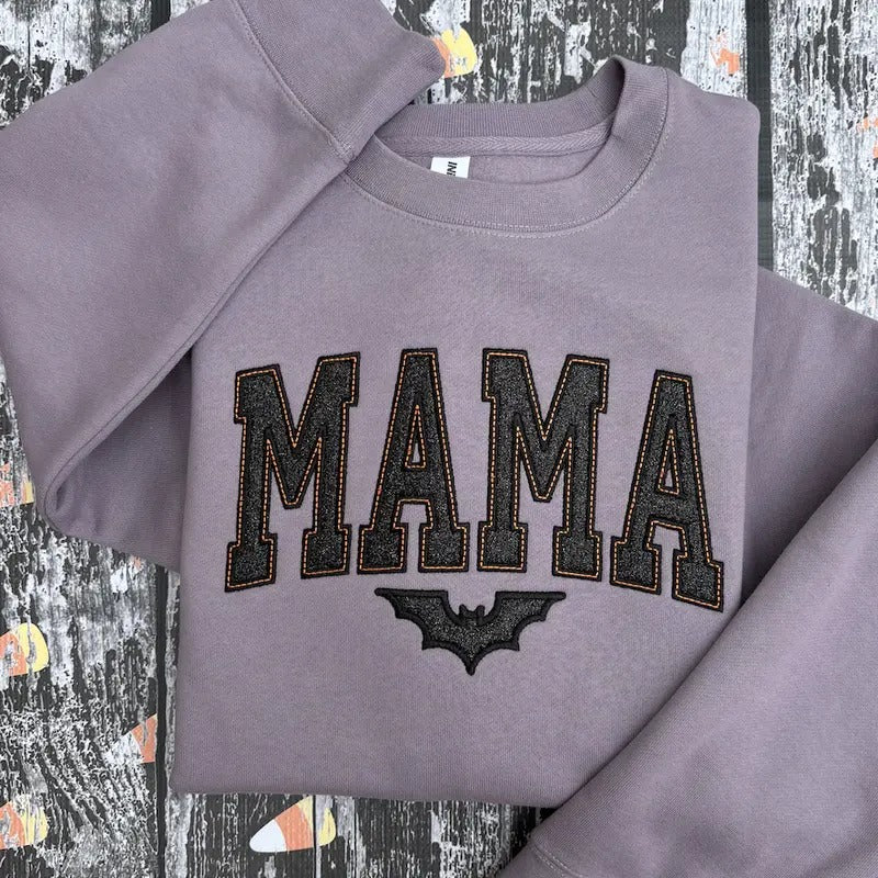 Plum Aesthetic Spooky Season Embroidered Crewneck Sweatshirt T-Shirts, Hoodie | TeeBloomCo.com