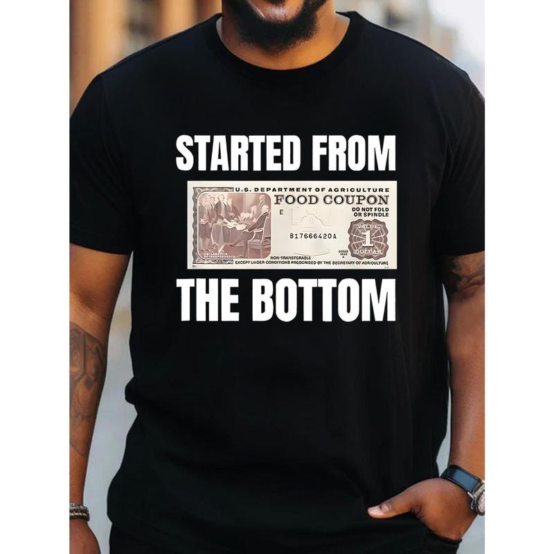 Plus Size Money Print Men's Crew Neck Short Sleeve T-Shirt Fashion Regular Fit T-Shirt Top Spring Summer Holidays Daily...
