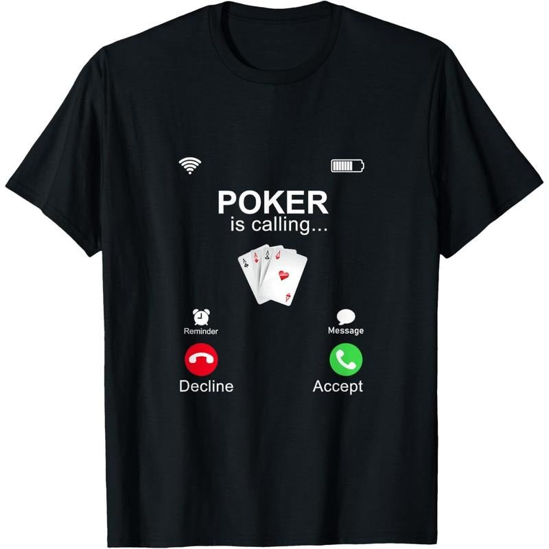 Poker Is Calling Phone Design - Funny Poker T-Shirt made in usa Hoodie, Sweatshirt | TeeBloomCo.com