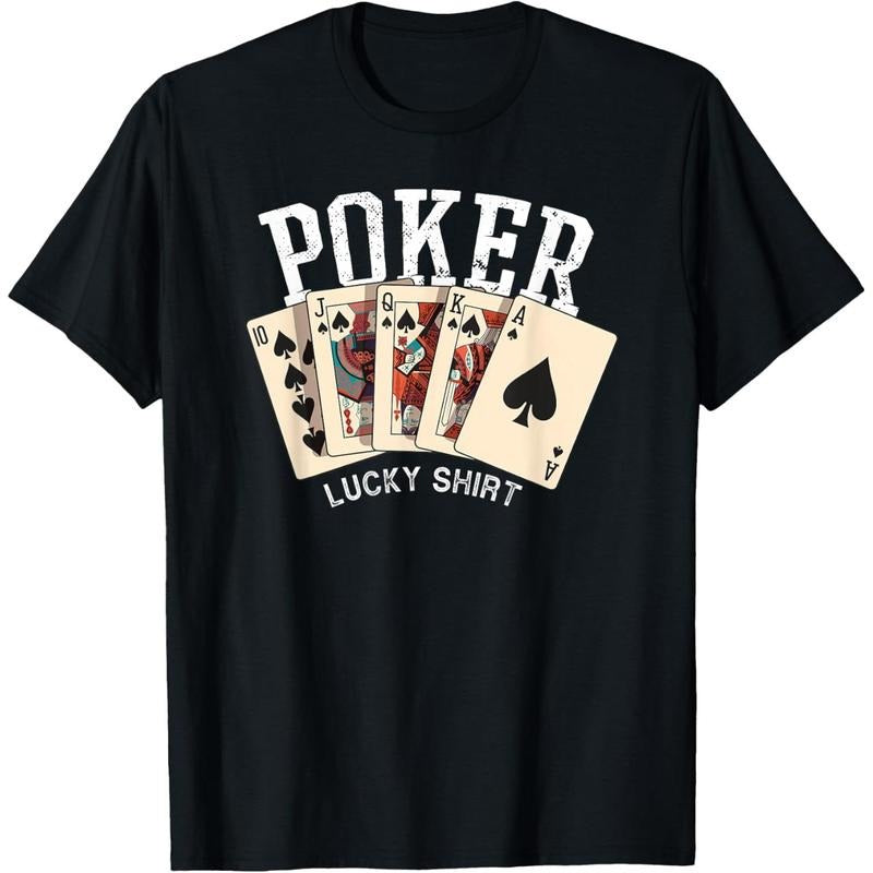 Poker Lucky Shirt Poker Player Gambling Funny Poker T-Shirt made in usa Hoodie, Sweatshirt | TeeBloomCo.com