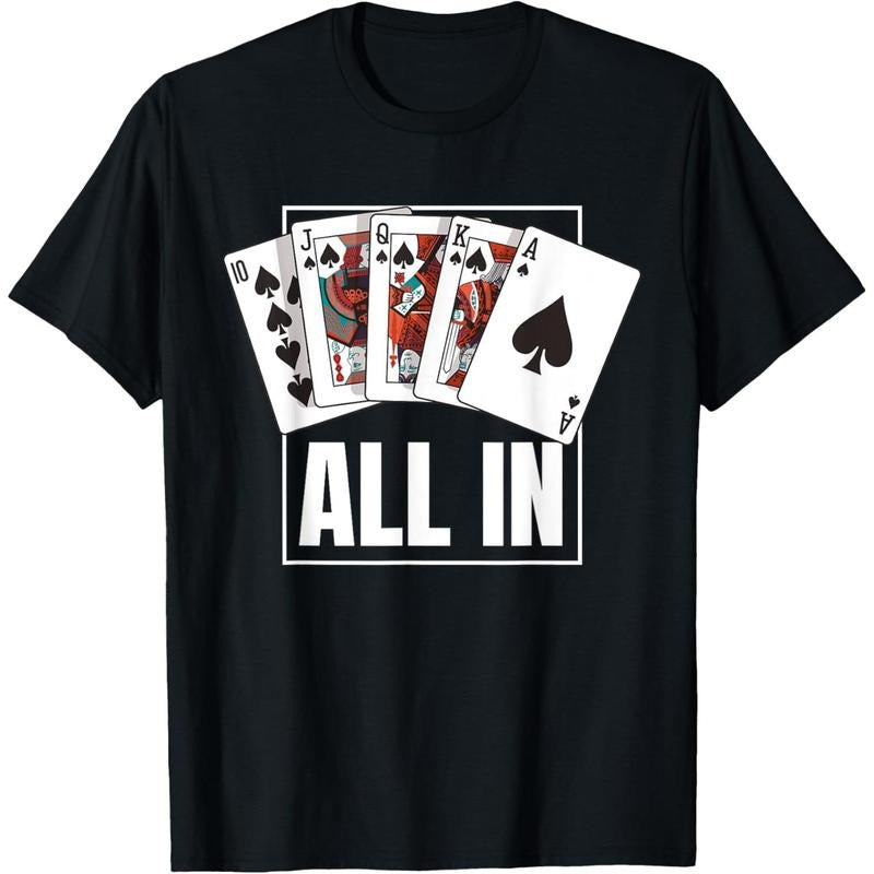 Poker Shirt Royal Flush All in Player Texas Holdem T-Shirt made in usa Hoodie, Sweatshirt | TeeBloomCo.com