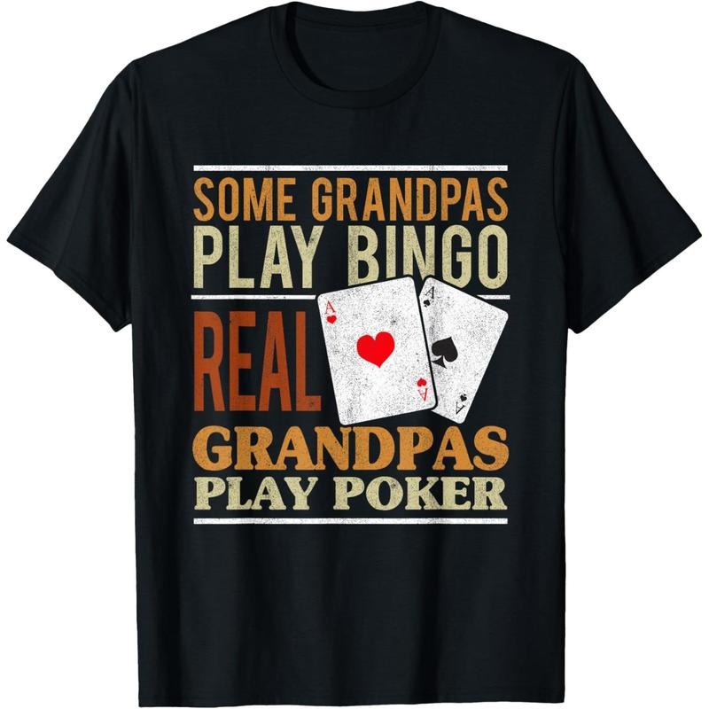 Poker Texas Holdem Real Grandpas Play Poker Funny Granddad T-Shirt made in usa Hoodie, Sweatshirt | TeeBloomCo.com