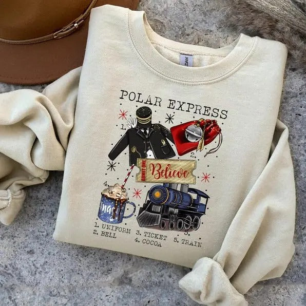 Polar Express shirt, Polar Express Trip, Christmas Family Trip, Xmas Sweat, Merry Christmas Hoodie, Gift  T-shirt,...