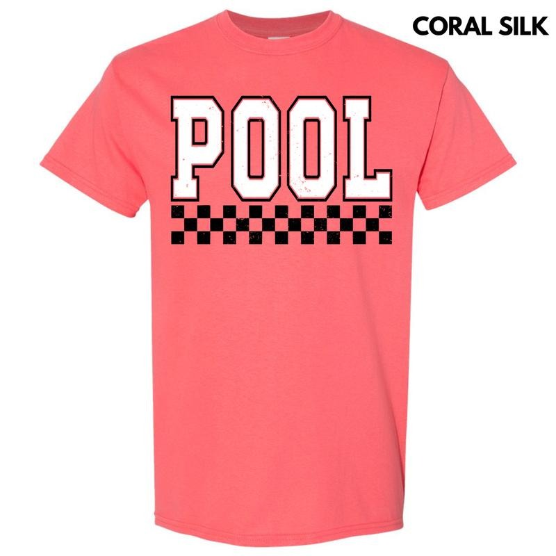 Pool Varsity Checkered Gildan Short Sleeve T-Shirt 'NLB' Hoodie, Sweatshirt | TeeBloomCo.com