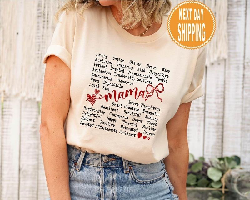 Popular Mama Words Shirt, Cute Mama Meanings Shirt, Trendy Mother Day Gift, Cute Mom Gift, Mom To Be Tee, Mama Heart...